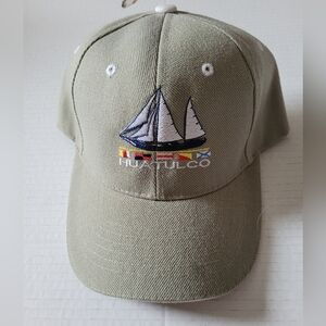 Huatulco Adjustable Hat With Sailboat & Velcro Strap